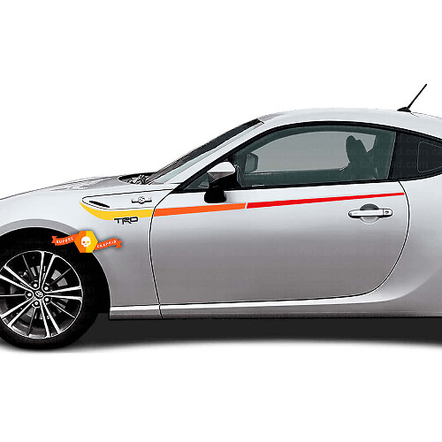 Kit de Vinilo de Rayas Laterales Estilo Vintage TRD para Toyota GT86