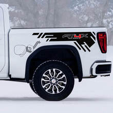 Juego de Calcomanías de Vinilo para Lados de Cama Off-Road AT4X para GMC Sierra 1500_2