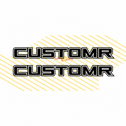 CUSTOMR Double Outline Bed Lettering Pair Lateral de la caja Adhesivo de vinilo para Ford F-250 F-350