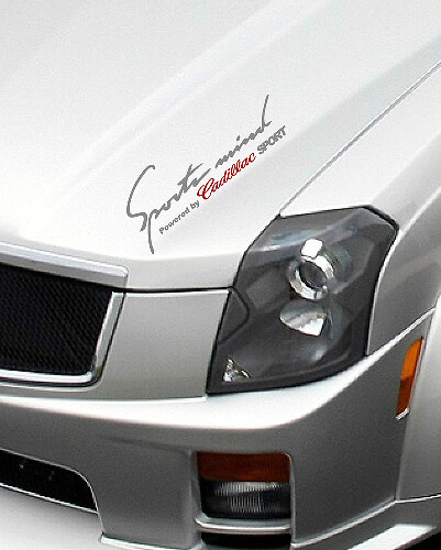 Sports Mind Potenciado por Cadillac Calcomanía de Vinilo para Capó Deportivo para Cadillac