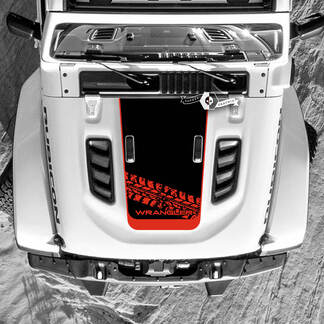 Jeep Wrangler Hood Tire Track Wrap Vinilo Calcomanías Pegatinas 2 Colores

