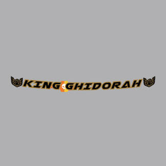 King Ghidorah キングギドラ Calcomanía de parabrisas Kingu Gidora en estilo Pontiac Firebird
