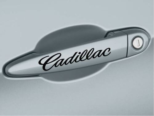 Juego de vinilos de sustitución para manijas de puerta Cadillac Script para Cadillac