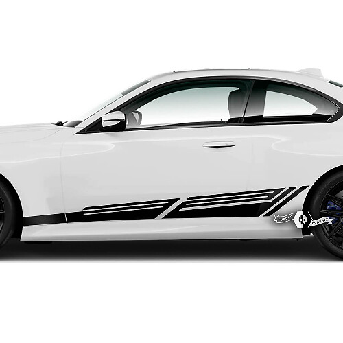 Par BMW M2 M240 G42 F22 F87 M Performance Rocker Panel Line Side Stripe Doors Stripe Vinilo calcomanía pegatina
