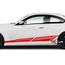Par BMW M2 M240 G42 F22 F87 M Performance Rocker Panel Line Side Stripe Doors Stripe Vinilo calcomanía pegatina
 2