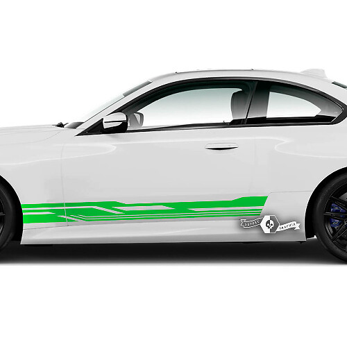 Par BMW M2 M240 G42 F22 F87 M Performance Side Stripe Doors Etiqueta de vinilo de rayas modernas
