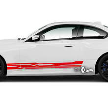Par BMW M2 M240 G42 F22 F87 M Performance Side Stripe Doors Etiqueta de vinilo de rayas modernas
 2