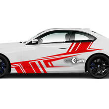 Par BMW M2 M240 G42 F22 F87 M Performance Wrap Splash Side Fender Puertas Líneas Vinilo Calcomanía Etiqueta
 2