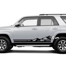 Calcomanía de vinilo lateral con rayas y picos de montaña para Toyota 4Runner_2