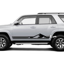 Par 4Runner puerta lateral vinilo montañas Rocker Panel líneas rayas vinilo calcomanías pegatinas se adapta a Toyota 4Runner TRD
 2