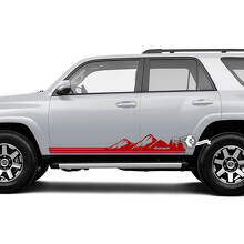 Par 4Runner puerta lateral vinilo montañas bosque Rocker Panel líneas rayas vinilo calcomanías pegatinas se adapta a Toyota 4Runner TRD
 2