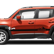 Par de calcomanías de vinilo gráficas con pista de neumáticos para puertas laterales de Jeep Renegade
 2