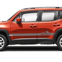 Juego de pegatinas de vinilo gráfico con franjas de montañas personalizadas para las puertas laterales del Jeep Renegade 3