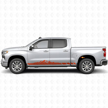 Vinilos de rayas topográficas de montaña para puertas y paneles de estribo Chevrolet Silverado 1500 T1XX 2019-2026_4
