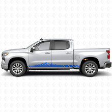 Vinilos de rayas topográficas de montaña para puertas y paneles de estribo Chevrolet Silverado 1500 T1XX 2019-2026_5