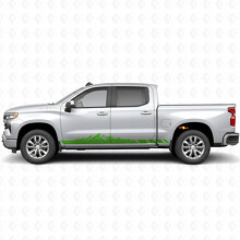 Vinilos de rayas topográficas de montaña para puertas y paneles de estribo Chevrolet Silverado 1500 T1XX 2019-2026_6