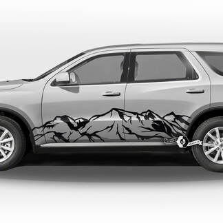 Par Dodge Durango puertas laterales rayas panel basculante montañas calcomanías pegatinas de vinilo
