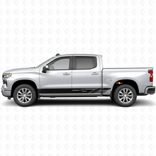 Tiras de vinilo diagonales para puertas y paneles de estribo para Chevrolet Silverado 1500 T1XX 2019-2026_2