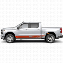 Tiras de vinilo diagonales para puertas y paneles de estribo para Chevrolet Silverado 1500 T1XX 2019-2026_4