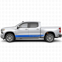 Tiras de vinilo diagonales para puertas y paneles de estribo para Chevrolet Silverado 1500 T1XX 2019-2026_5