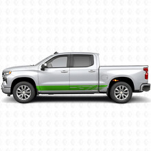Tiras de vinilo diagonales para puertas y paneles de estribo para Chevrolet Silverado 1500 T1XX 2019-2026_6