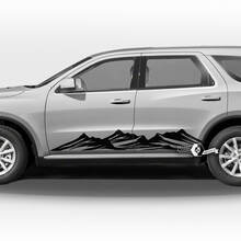 Par Dodge Durango puertas laterales rayas panel basculante montañas envoltura calcomanía pegatinas de vinilo
 2