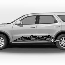 Par Dodge Durango puertas laterales rayas panel basculante montañas envoltura calcomanía pegatinas de vinilo
 2