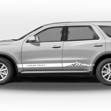 Juego de adhesivos de vinilo con franjas laterales estilo montaña para Dodge Durango_2