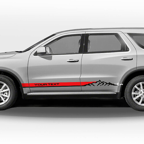 Kit de pegatinas de vinilo con franjas laterales estilo contorno de montañas para Dodge Durango