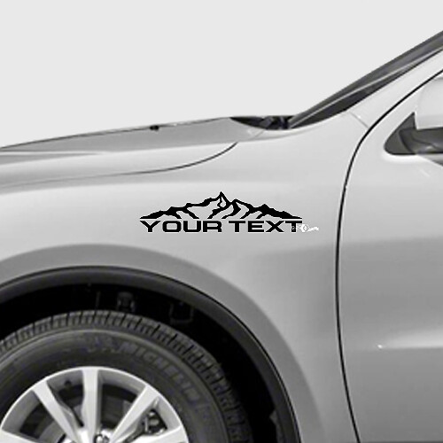 Kit de vinilo adhesivo con texto personalizado de cadena montañosa para guardabarros para Dodge Durango