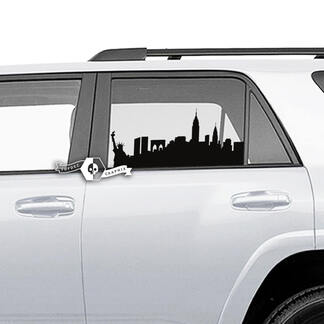 Par de pegatinas de vinilo laterales de la Estatua de la Libertad para ventana 4Runner para Toyota 4Runner
