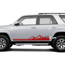 Calcomanías adhesivas de vinilo con diseño lateral de franjas estilo montaña para Toyota 4Runner TRD 2