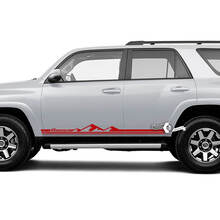 Par de pegatinas de vinilo para puerta lateral de 4Runner, Panel basculante de montañas, embellecedor de líneas, pegatinas de vinilo a rayas para Toyota 4Runner TRD
 2