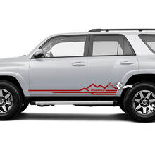 Par de pegatinas de vinilo para puerta lateral de 4Runner, Panel basculante de montañas, embellecedor de líneas, logotipo, rayas, pegatinas de vinilo para Toyota TRD 4Runner
 2