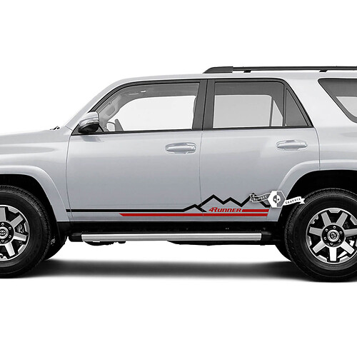 Calcomanías de vinilo para puertas laterales de Toyota 4Runner | Rayas Rockeras De Montaña
