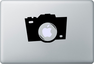 Etiqueta adhesiva de cámara fotográfica para computadora portátil MacBook
