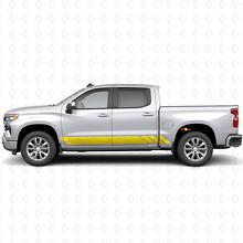 Tiras de Vinilo de Contorno Topográfico para Puertas y Paneles Laterales para Chevrolet Silverado 1500 T1XX 2019-2026_3