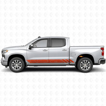 Tiras de Vinilo de Contorno Topográfico para Puertas y Paneles Laterales para Chevrolet Silverado 1500 T1XX 2019-2026_4