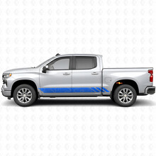 Tiras de Vinilo de Contorno Topográfico para Puertas y Paneles Laterales para Chevrolet Silverado 1500 T1XX 2019-2026_5