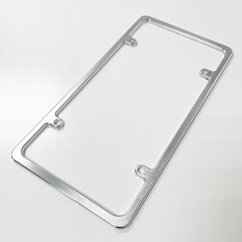 Marco de placa de matrícula en blanco Slimline Billet de EE. UU. de aluminio de grado aeronáutico CNC
