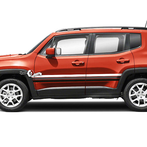 Jeep Renegade Puertas Raya Gráfico Vinilo Calcomanía Etiqueta Lado 3 Colores
