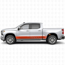 Tiras de vinilo escalonadas para puertas y paneles de estribo para Chevrolet Silverado 1500 T1XX 2019-2026_4