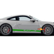 Par de pegatinas Porsche GTS, pegatinas de vinilo laterales para puertas
 2