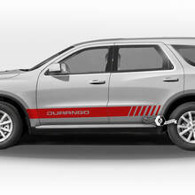 Par de pegatinas de vinilo con rayas en el panel basculante de puertas laterales de Dodge Durango
 2