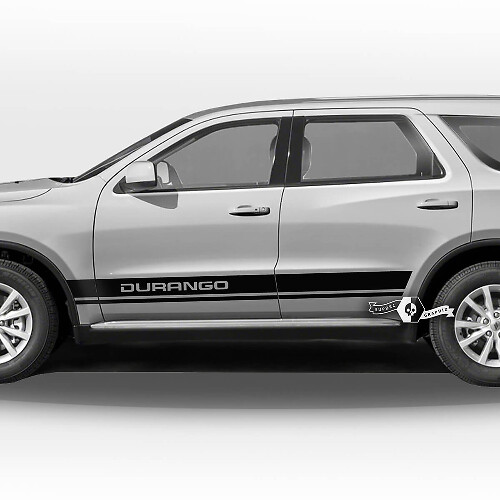 Par de pegatinas de vinilo con diseño de rayas para puertas laterales de Dodge Durango
