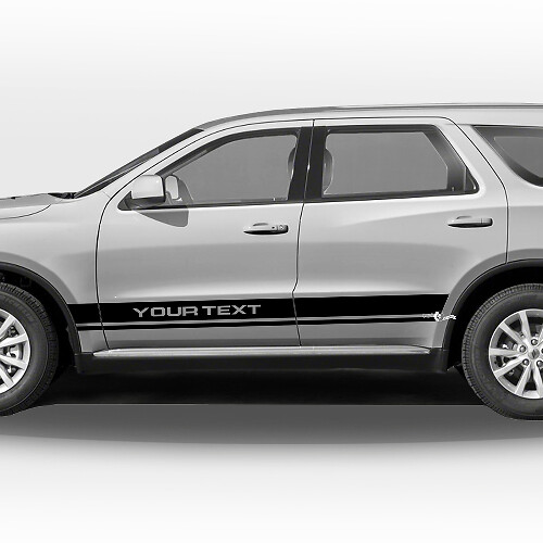 Juego de vinilos con franjas laterales rectas gemelas para Dodge Durango