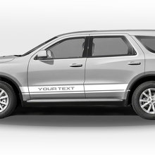Juego de vinilos con franjas laterales rectas gemelas para Dodge Durango_2