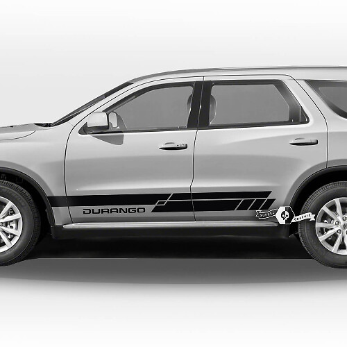 Par de pegatinas de vinilo con diseño de rayas para puertas laterales de Dodge Durango
