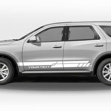 Juego de calcomanías de vinilo con franjas laterales gemelas para Dodge Durango_2