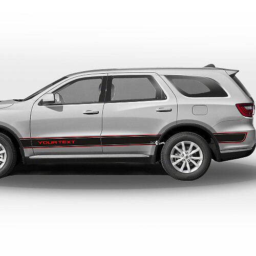 Juego de pegatinas adhesivas vinílicas con franjas laterales contorneadas personalizadas para Dodge Durango